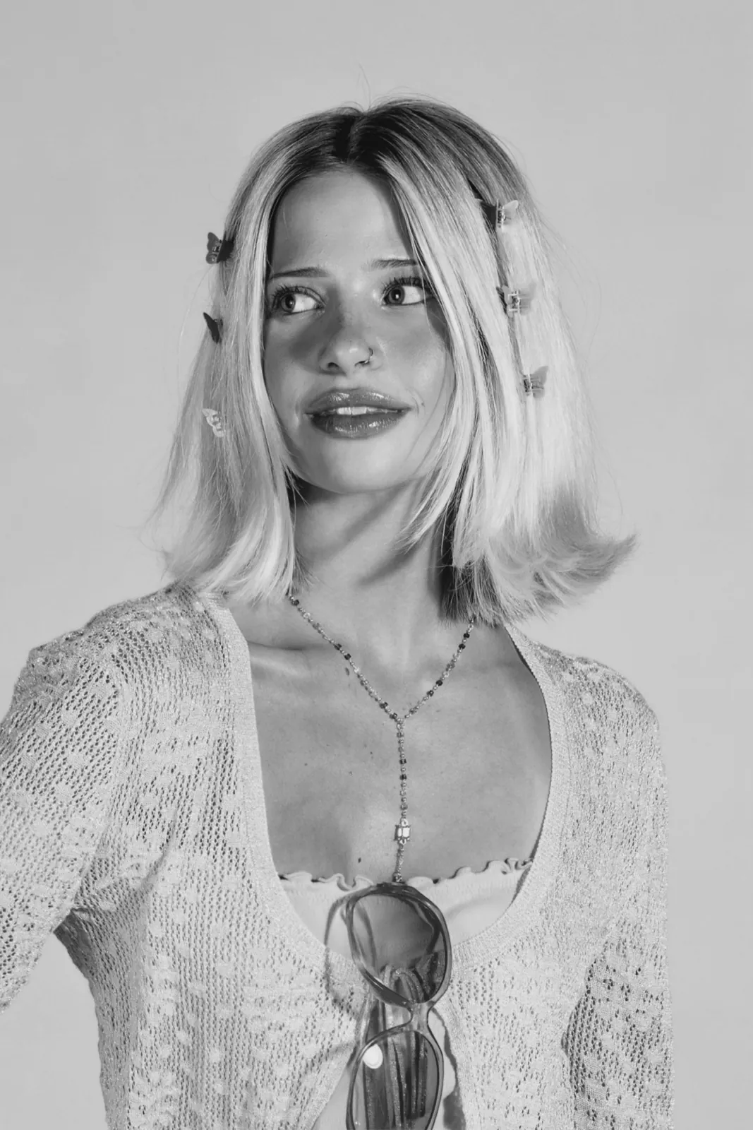 Black-and-white portrait of Jaylin