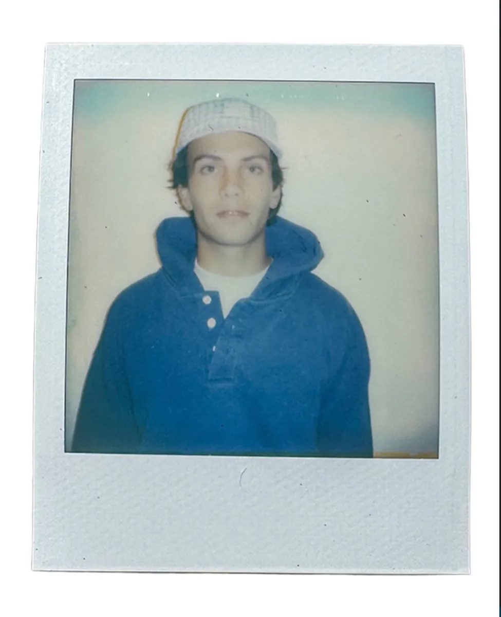 Polaroid portrait in the Henley Hoodie